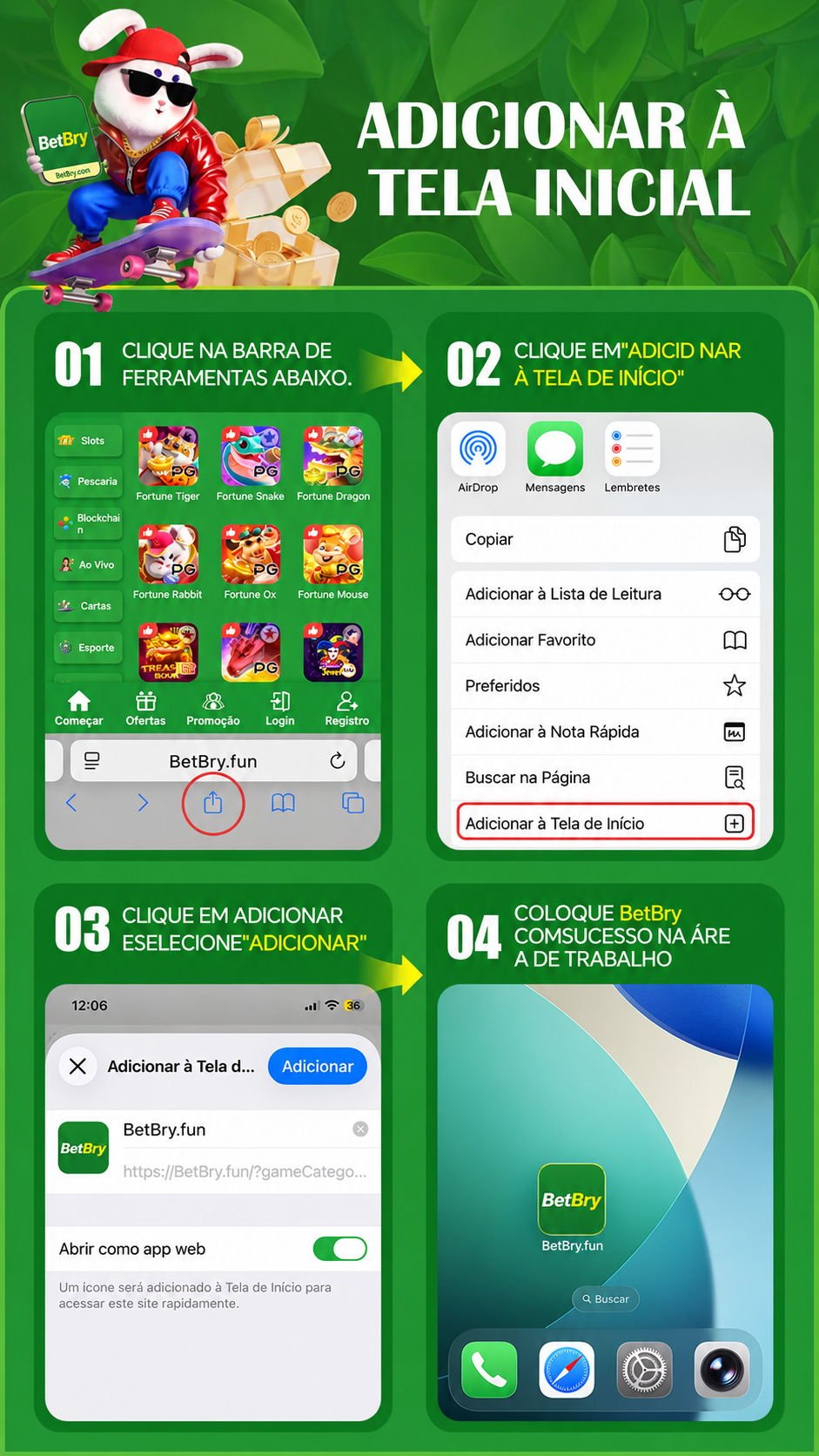 Como adicionar à tela inicial